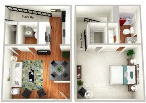 two pictures of a floor plan of a house